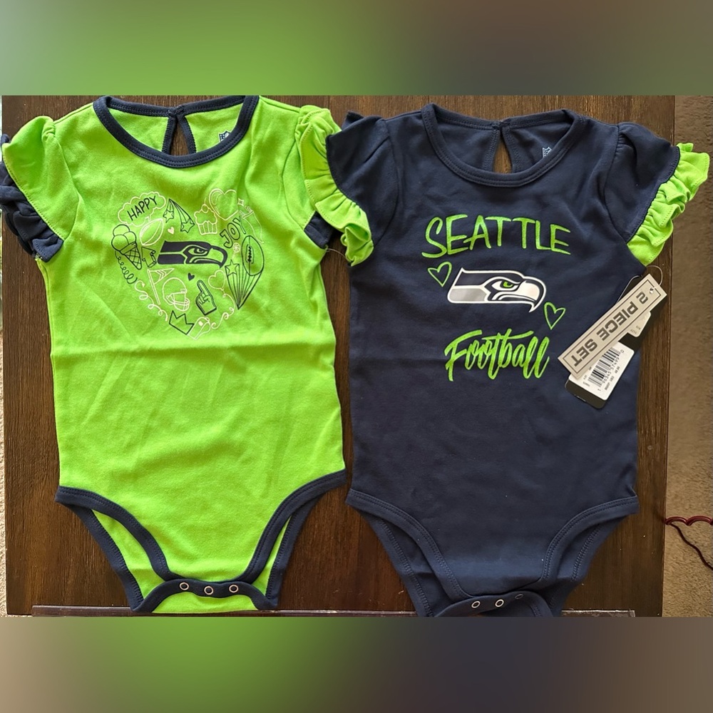 NWT 2-Pair Seahawks NFL Onesies